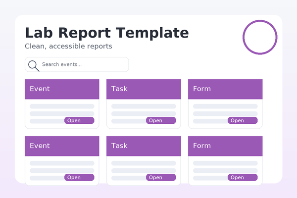 Lab Report Template preview